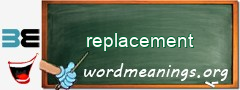 WordMeaning blackboard for replacement